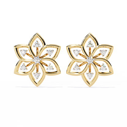 Vintage Round Cut Top Grade Diamond Unique Art Deco Dainty Party Wear Stud Earring For Women - HIGHCARAT DIAMONDS