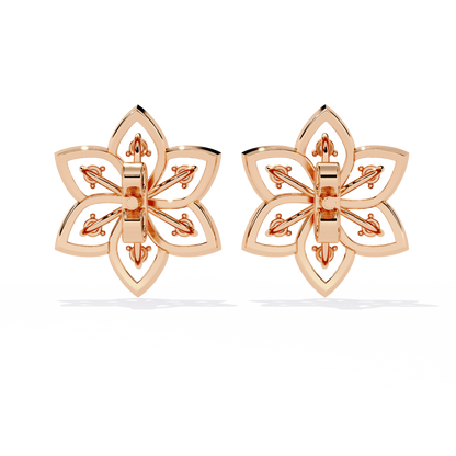 Vintage Round Cut Top Grade Diamond Unique Art Deco Dainty Party Wear Stud Earring For Women - HIGHCARAT DIAMONDS