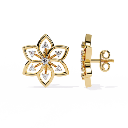 Vintage Round Cut Top Grade Diamond Unique Art Deco Dainty Party Wear Stud Earring For Women - HIGHCARAT DIAMONDS