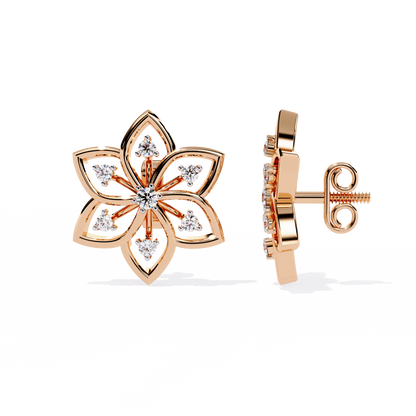 Vintage Round Cut Top Grade Diamond Unique Art Deco Dainty Party Wear Stud Earring For Women - HIGHCARAT DIAMONDS