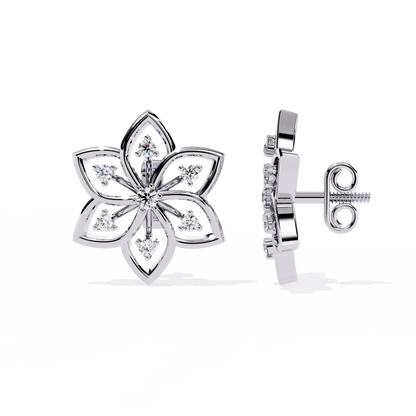 Vintage Round Cut Top Grade Diamond Unique Art Deco Dainty Party Wear Stud Earring For Women - HIGHCARAT DIAMONDS