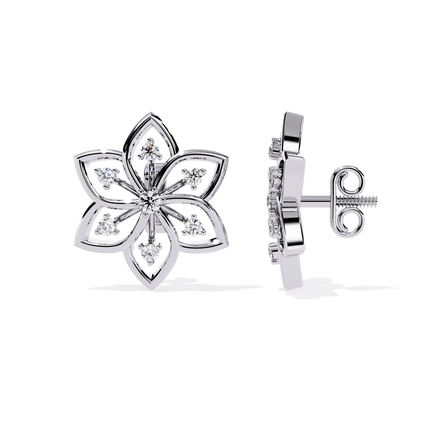 Vintage Round Cut Lab Grown Diamond Art Deco Earrings - HIGHCARAT DIAMONDS