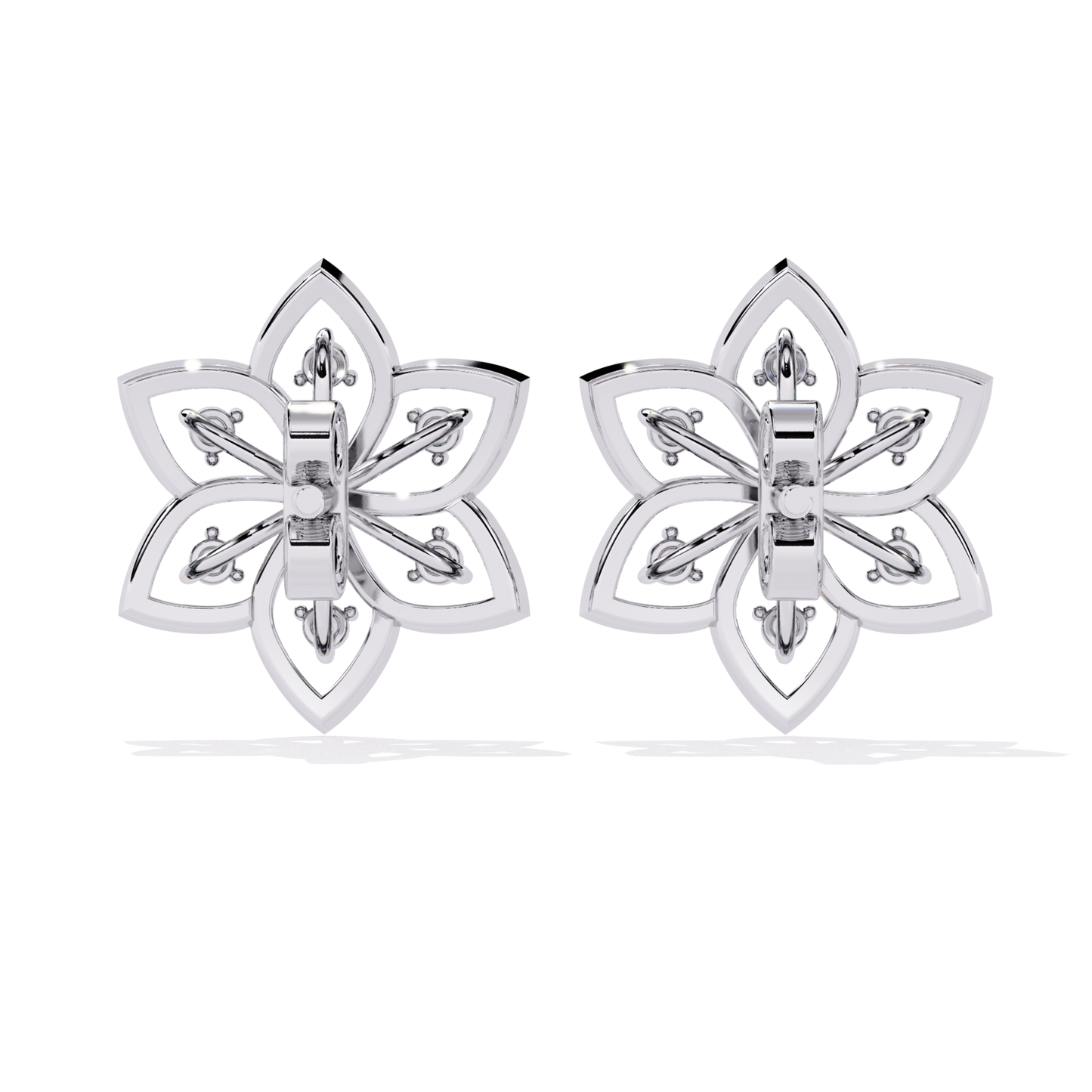 Vintage Round Cut Lab Grown Diamond Art Deco Earrings - HIGHCARAT DIAMONDS