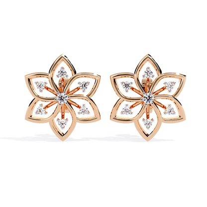Vintage Round Cut Lab Grown Diamond Art Deco Earrings - HIGHCARAT DIAMONDS