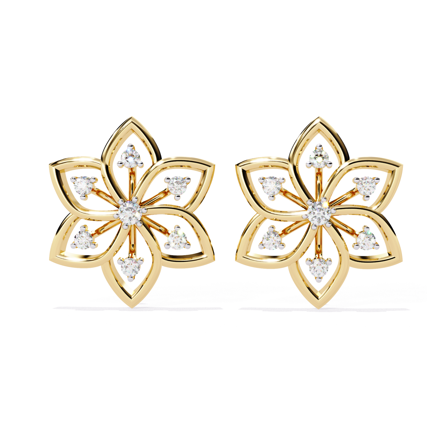 Vintage Round Cut Lab Grown Diamond Art Deco Earrings - HIGHCARAT DIAMONDS