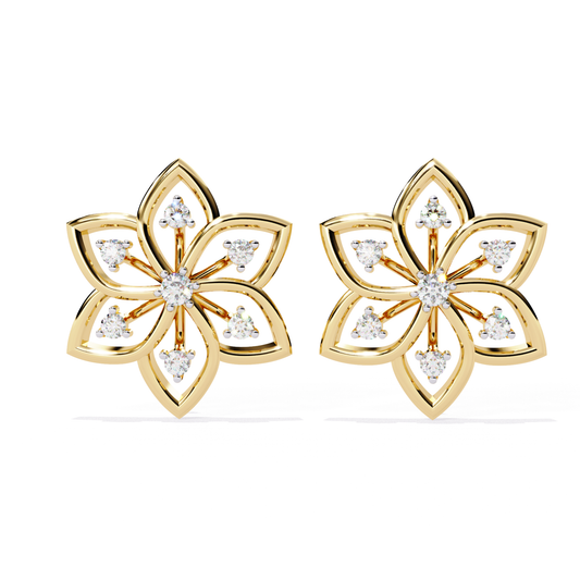 Vintage Round Cut Lab Grown Diamond Art Deco Earrings - HIGHCARAT DIAMONDS
