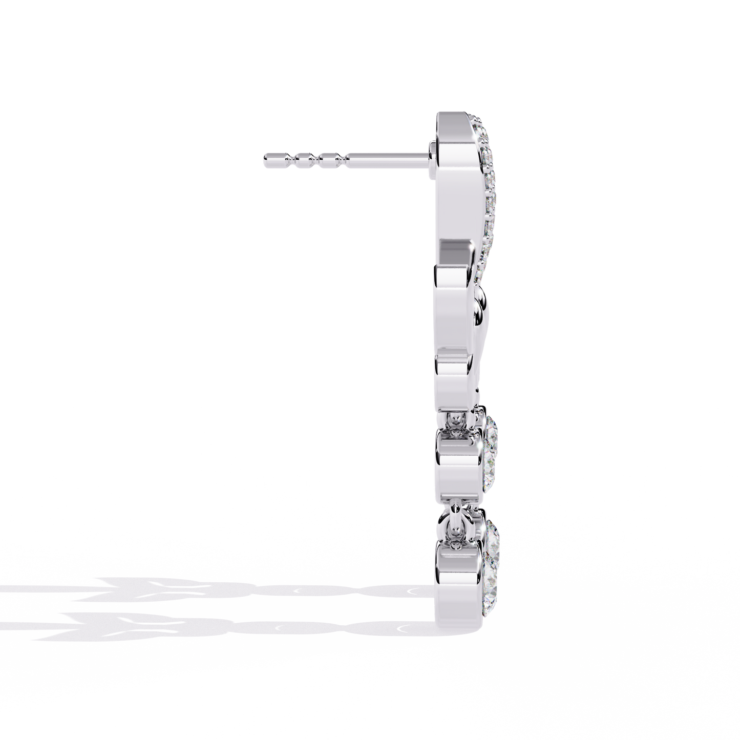 Vintage Round Cut Lab Grown & Natural Diamond Unique Butterfly Shape Cluster Certified Drop Earring Special Occasion