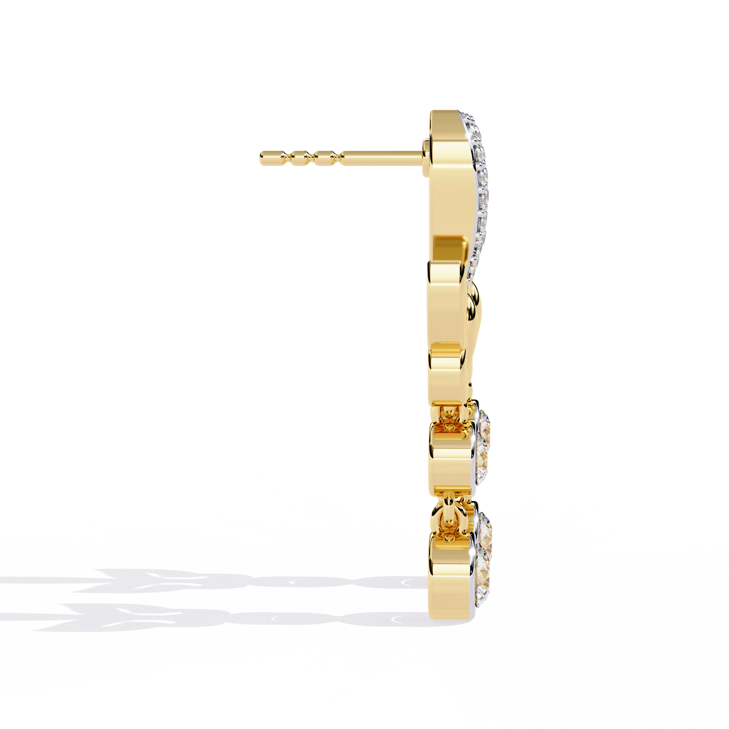 Vintage Round Cut Lab Grown & Natural Diamond Unique Butterfly Shape Cluster Certified Drop Earring Special Occasion