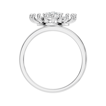 Vintage Round Cut Top Grade Daimond Unique Delicate Cluster Handcrafted Party Wear Ring For Women's - HIGHCARAT DIAMONDS