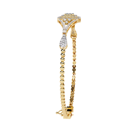 Vintage 1.07Ct Round Cut Lab Grown Diamond Antique Minimalist Perfect  Sparkling Bridesmaid Cuff Bracelet - HIGHCARAT DIAMONDS