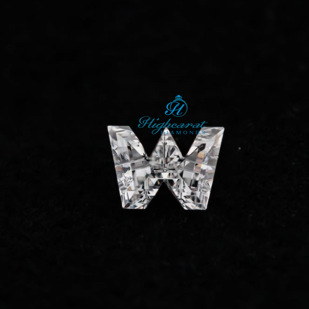 W Letter Sparkling Lab Grown Diamond Modern & Unique Style For  Making Jewelry - HIGHCARAT DIAMONDS