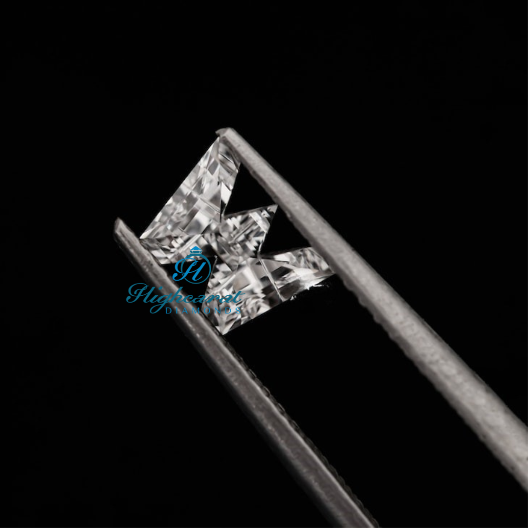 W Letter Sparkling Lab Grown Diamond Modern & Unique Style For  Making Jewelry