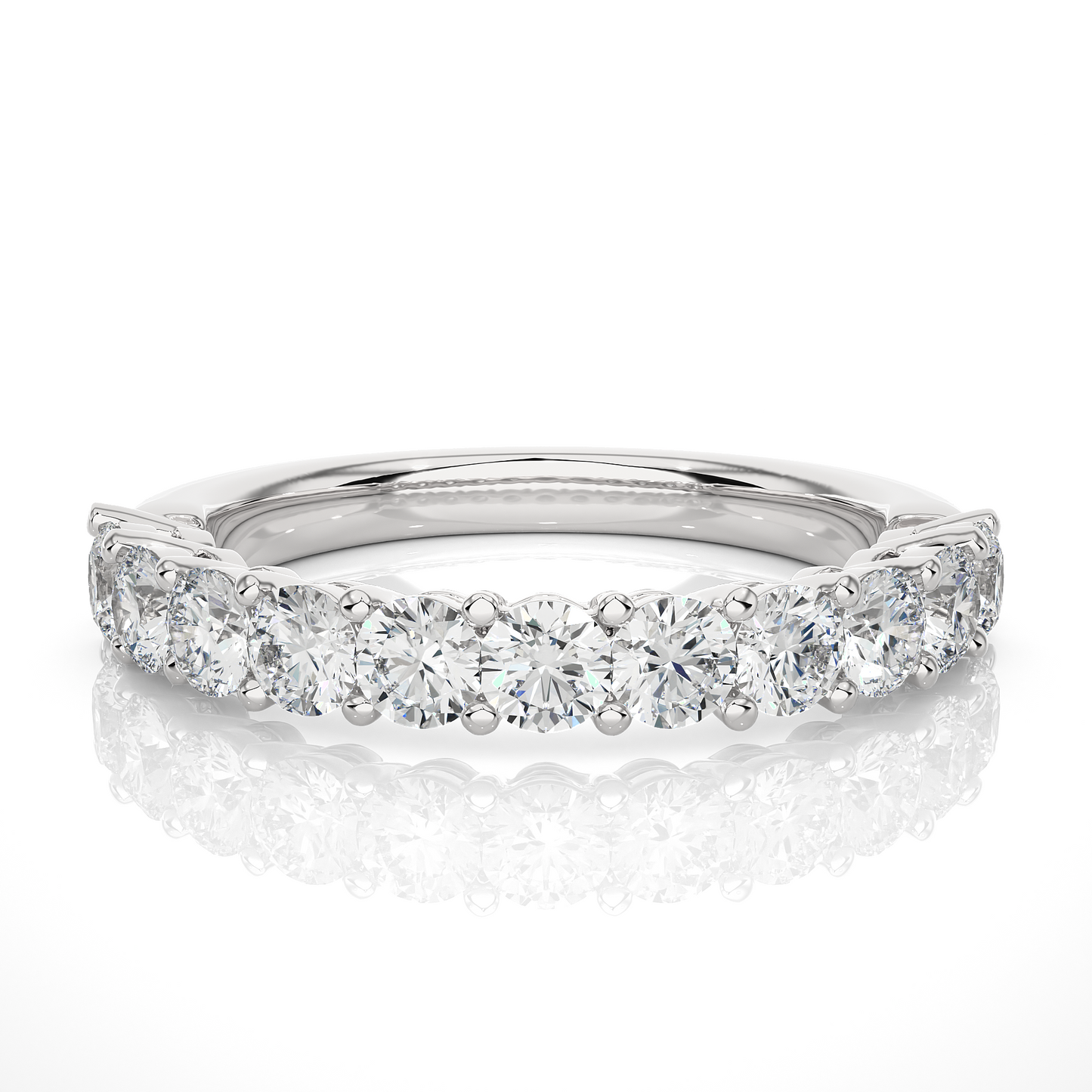1.10 CT Round Diamond Half Eternity Wedding Band For her Sparkling Timeless beauty