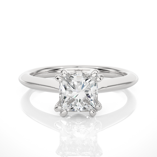 Princess Cut Lab Grown Diamond Solitaire Stunning Engagement Ring, With 14k Solid Gold, Promise Ring for Her