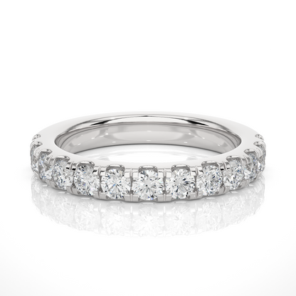 Elegant 14K Solid Gold Round Eternity Band With Sparkling Timeless Labgrown Diamond