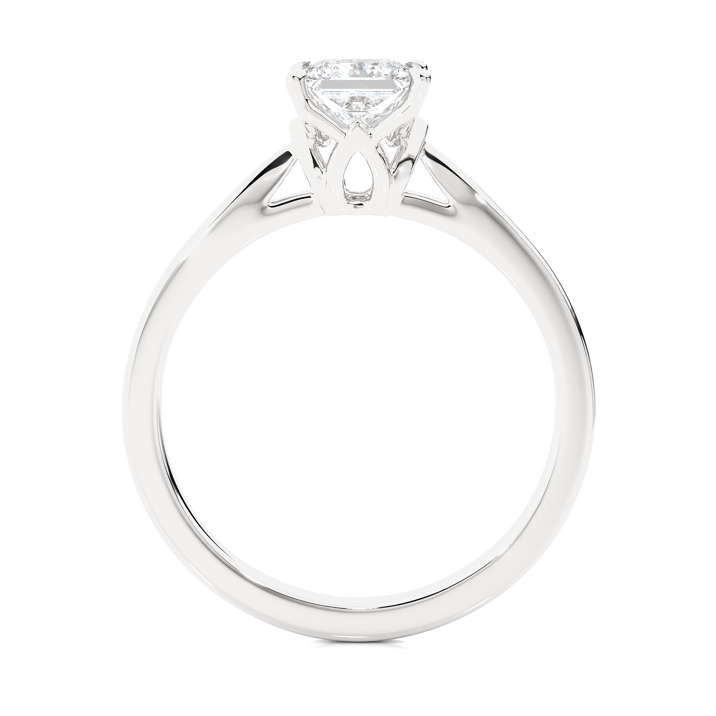 Princess Cut Lab Diamond Wedding Ring