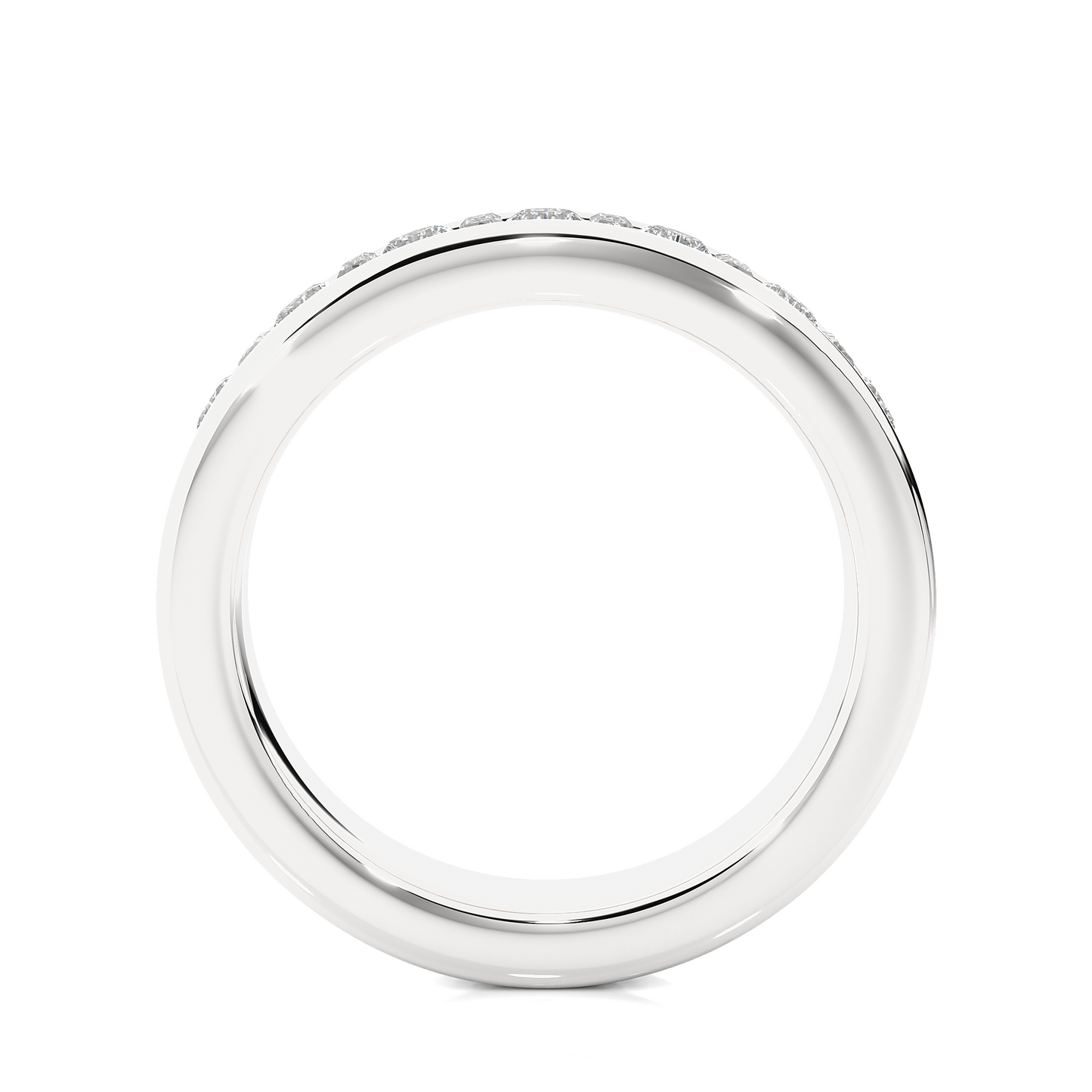 Handcrafted Eternity Band With Baguette And Round Labgrown Diamonds For Special Occasions