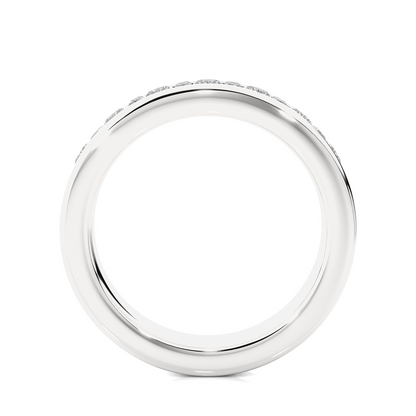 Handcrafted Eternity Band With Baguette And Round Labgrown Diamonds For Special Occasions
