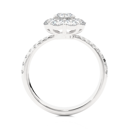 1.64 Carat Round Lab Grown Diamonds Timeless Accented Ring For Her,  Also  using daily wear