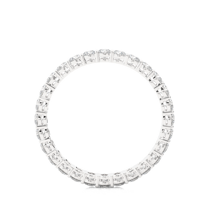 1.12 Carat Round Shaped Lab Grown Diamond & Natural 10k Solid Gold  Eternity Band Ring For Women's