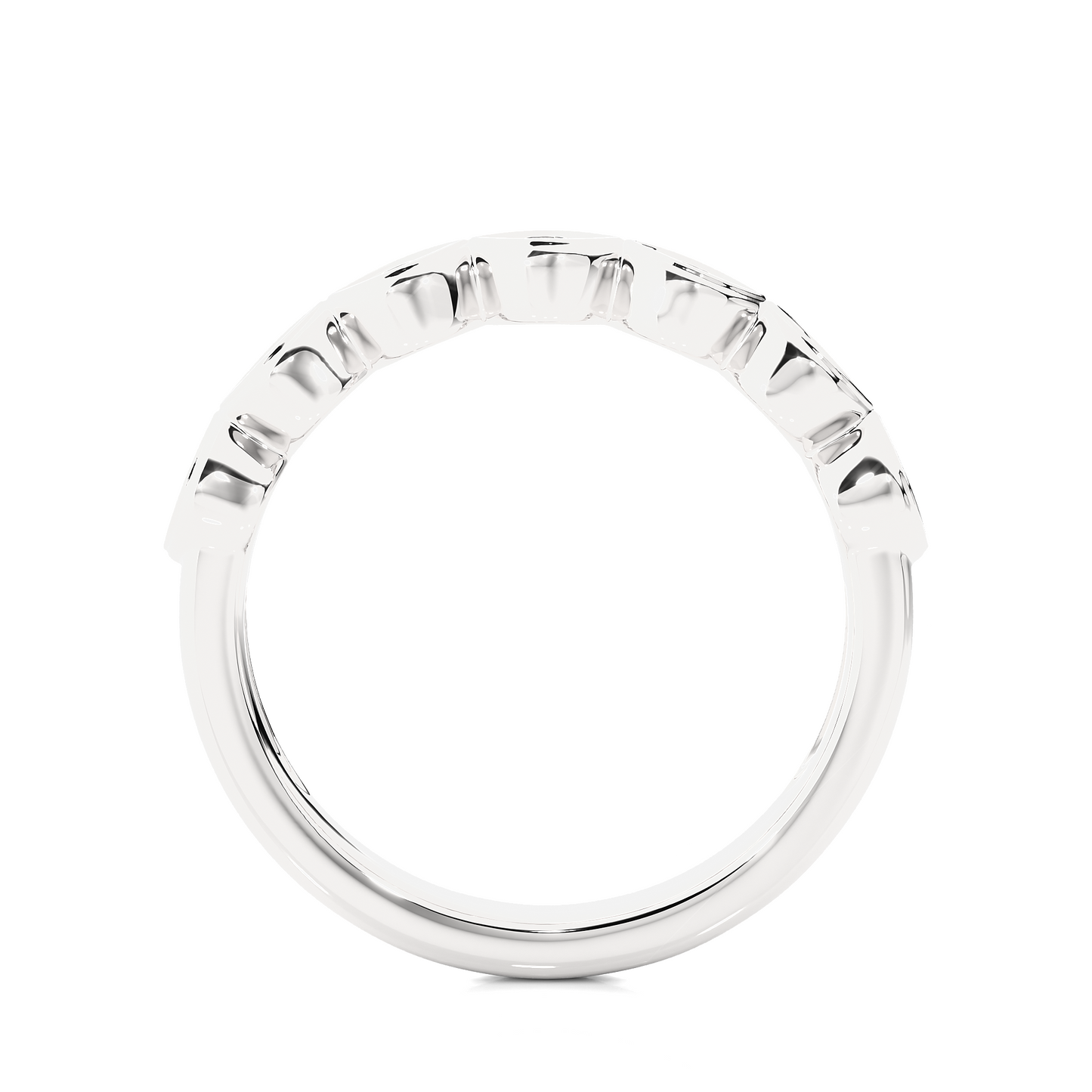 Round Lab-Grown Diamond Wedding Band Stunning Bezel Set Band For Women's In 18KT Solid Gold