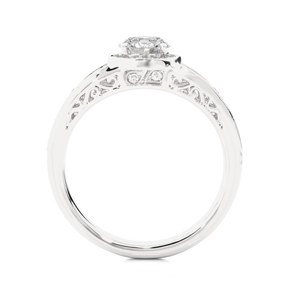 Round Cut  Lab Grown Diamond Wedding Ring for Her, 14k-18k Solid Gold Options Available and  Wear Everyday Basis