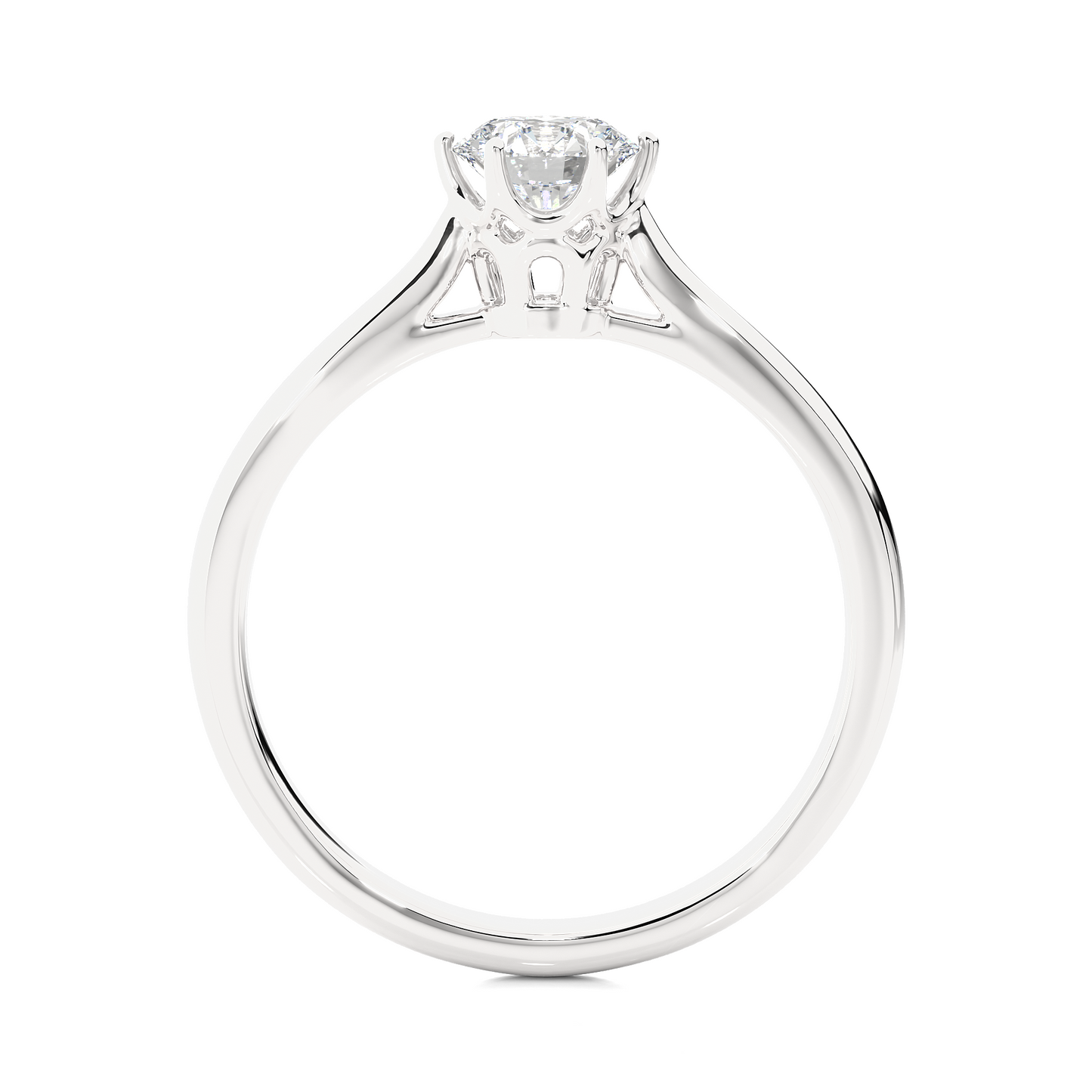 Round Cut Lab Grown Diamond Engagement Ring