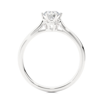 Round Cut Lab Grown Diamond Engagement Ring