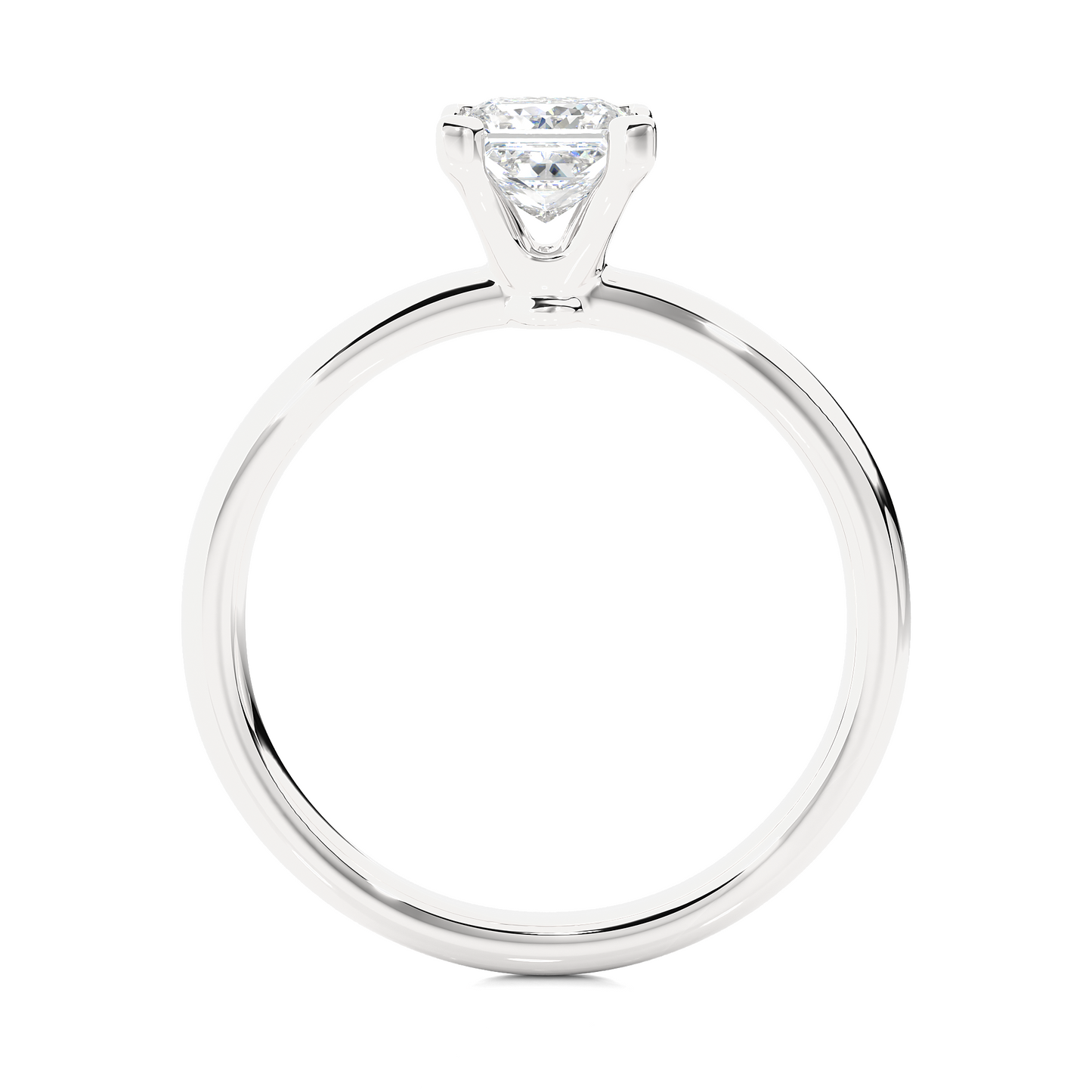 Princess Cut Prong Set Solitaire Ring for Women