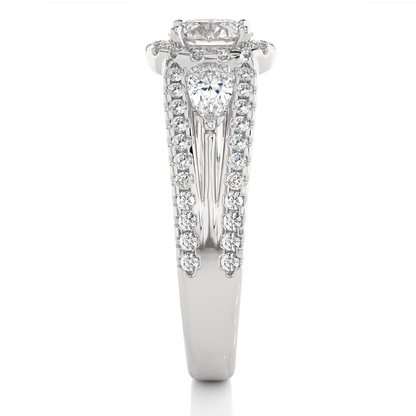 1.43 CT Pear Cut Top Grade Labgrown Diamond Ring Unique Delicate Stacking Wedding Ring Gift For Her