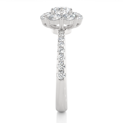 1.64 Carat Round Lab Grown Diamonds Timeless Accented Ring For Her,  Also  using daily wear