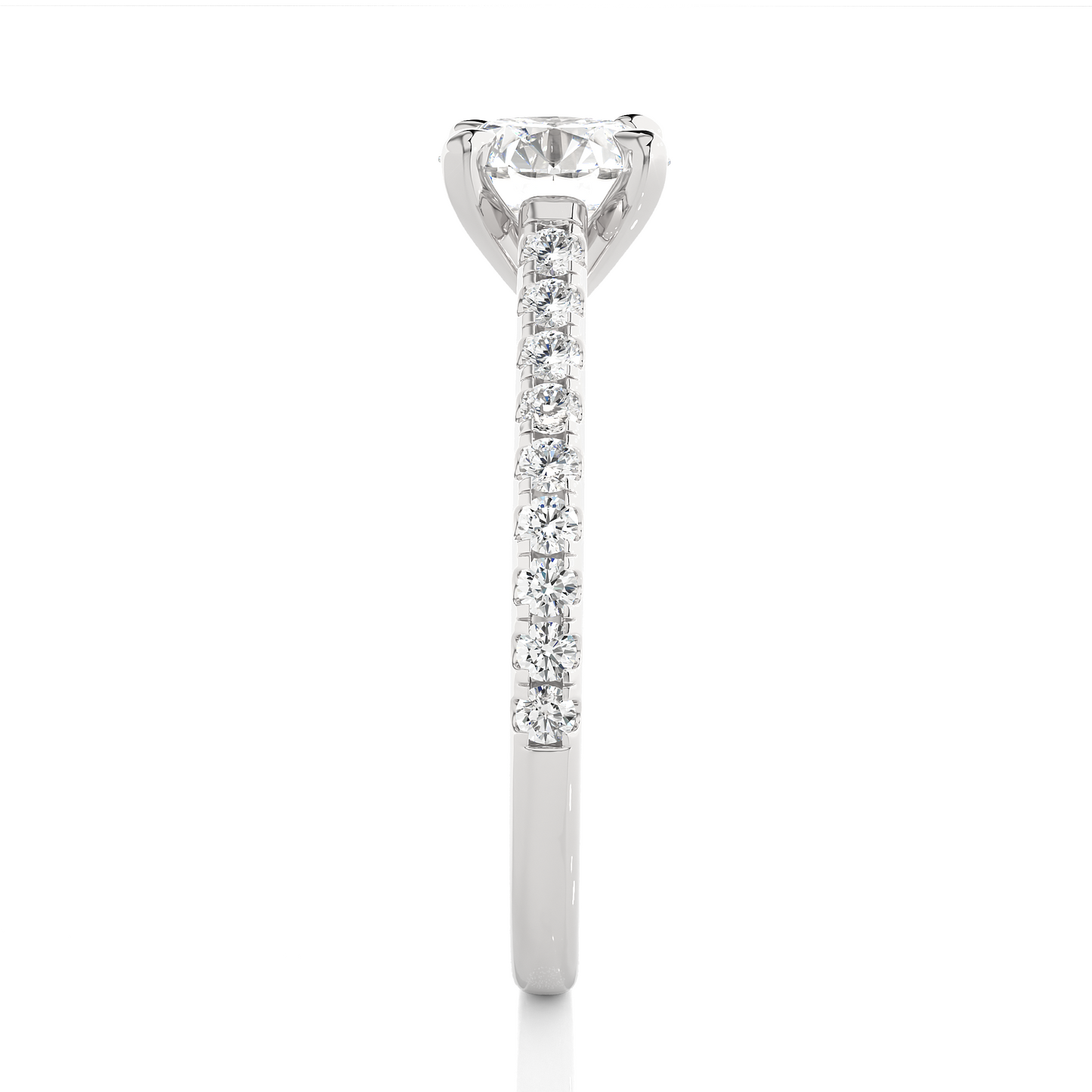 1.36 CT Round Cut Lab Grown Diamond Hidden Halo Set Wedding Ring For Anniversary