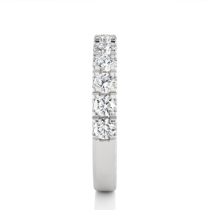 14K White Gold Round Diamond Wedding Eternity Band Elegant Yet Budget-Friendly with labgrown Diamond