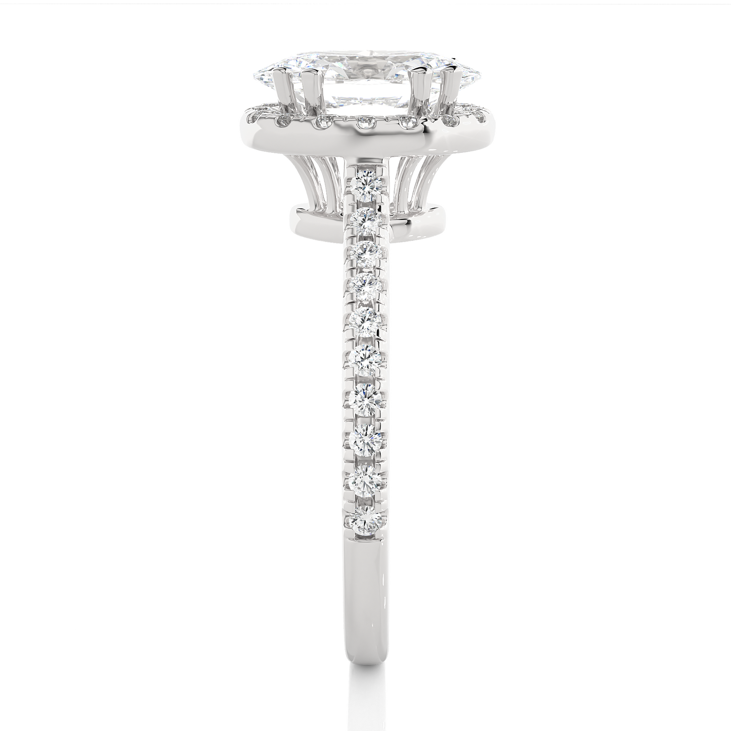 1.26 CT ,14k solid Rose Gold Oval And Round Cut Lab Grown Diamond ring in every occasion wear