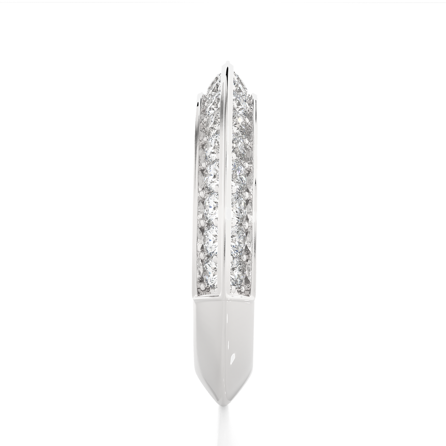 White Gold Diamond Eternity Band Ring Full Pave Set Brilliant Round-Cut Diamond Luxury Wedding or Anniversary Ring for Women