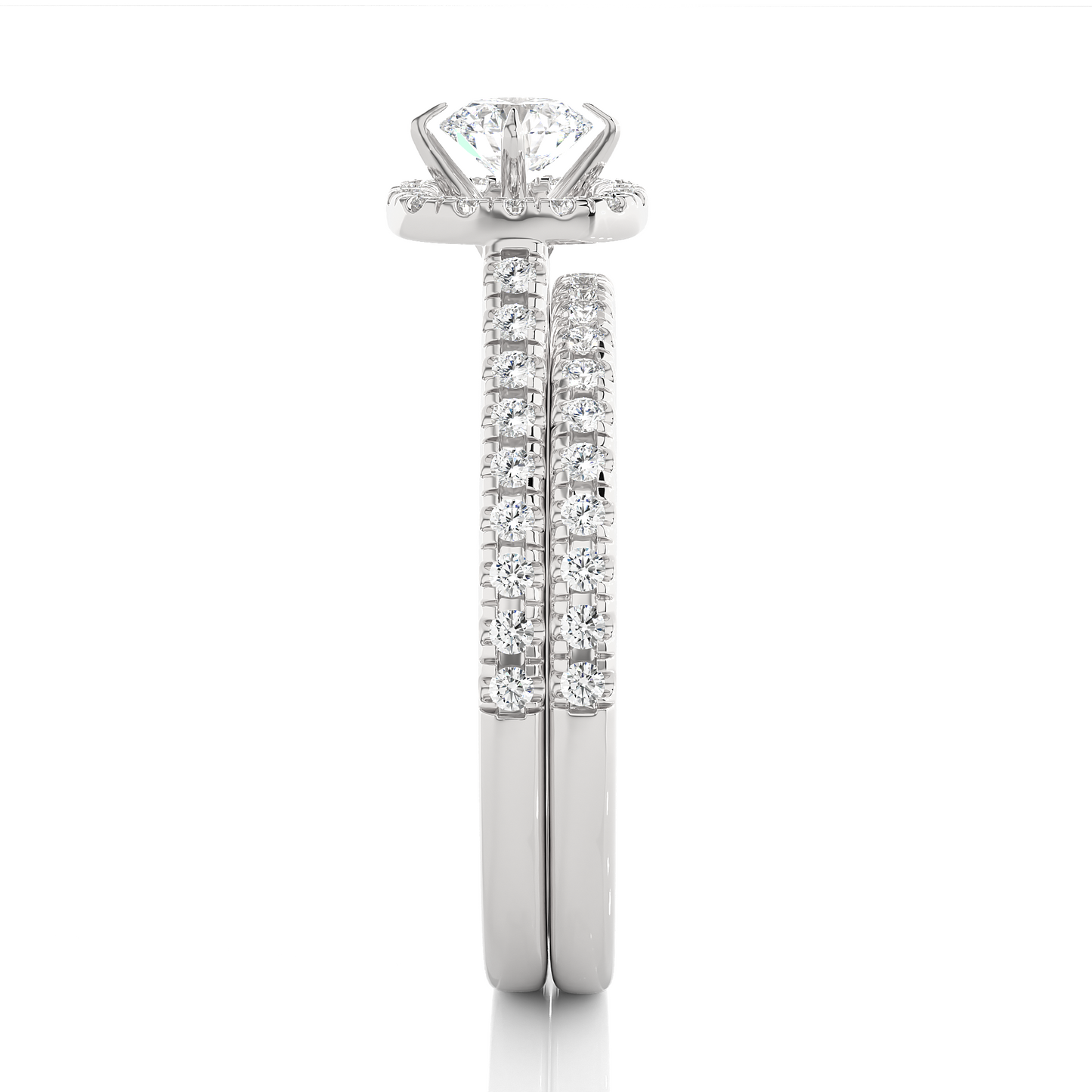 14K Solid Gold Round Shape Diamond Ring, Handmade Accented Perfect Promise Ring for Your Special Person