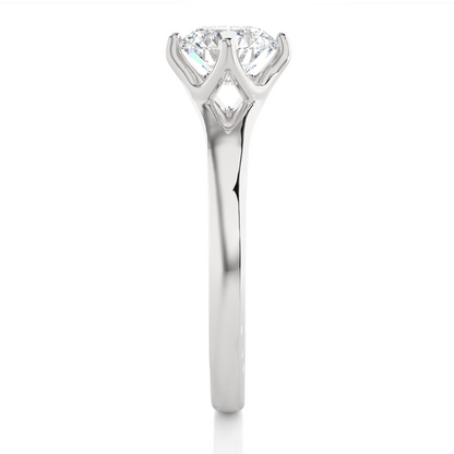 Round Lab Grown Diamond Solitaire Engagement Ring