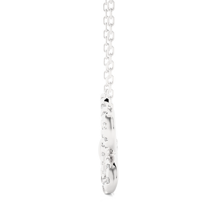 14K Solid Gold Butterfly Pendant with 0.31 CT Lab-Grown Diamonds Delicate Minimalist Jewelry