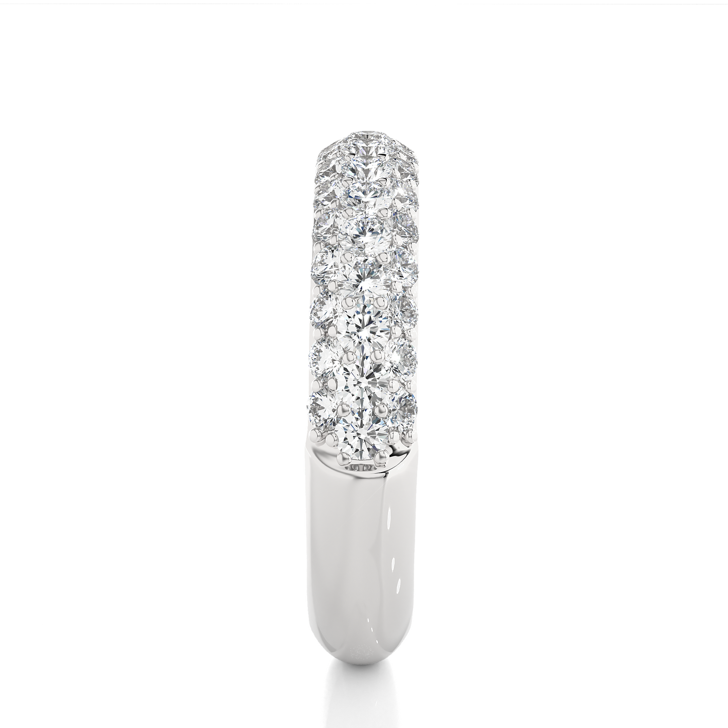 Round Shape Lab or Natural Diamond Eternity Band Solid Gold Full Eternity Wedding Band For Her