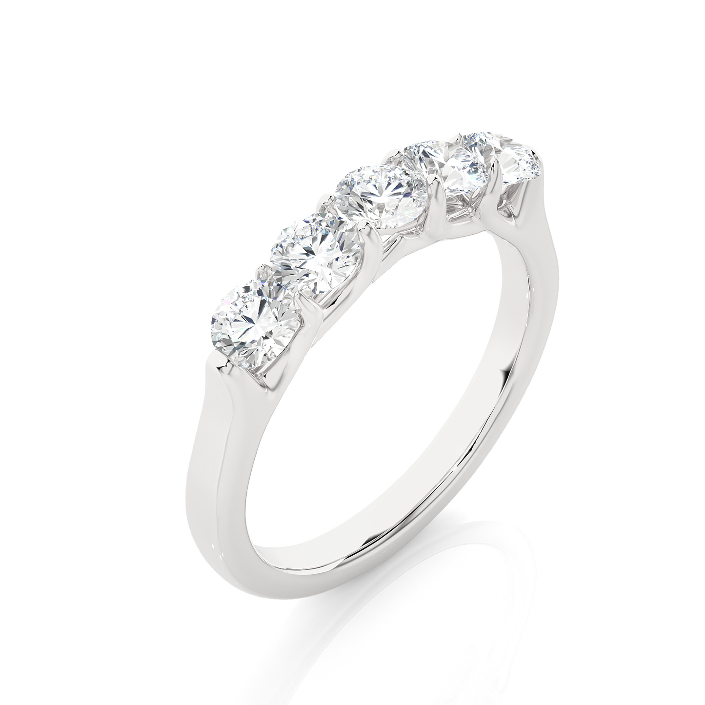 1.03 CT Round Diamond Half Eternity Band Classic Eternity Band Ring for Wedding