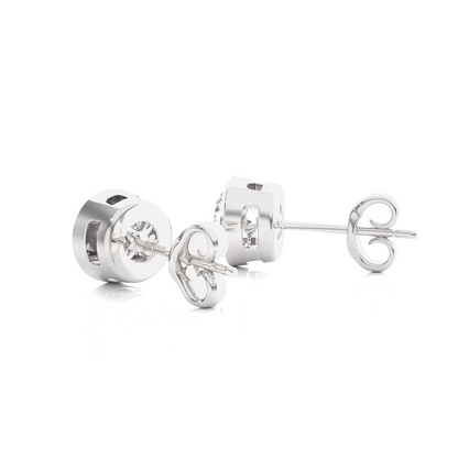 1.18 CT Round Shaped Certified Diamond Stud Earrings Light Weight Daily Wearing For Women's