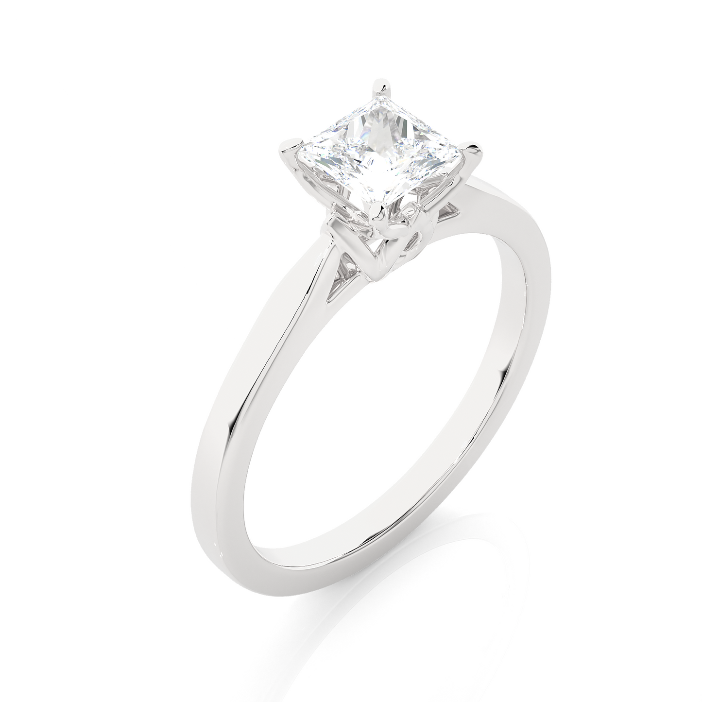 Princess Cut Lab Diamond Wedding Ring