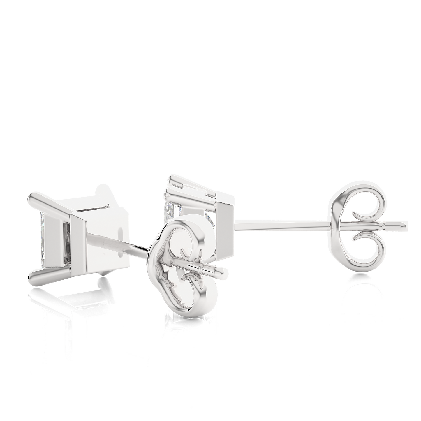 1 Carat Princess Cut Labgrown Diamond Stud Earrings Classic Sparkle For Every Occasion