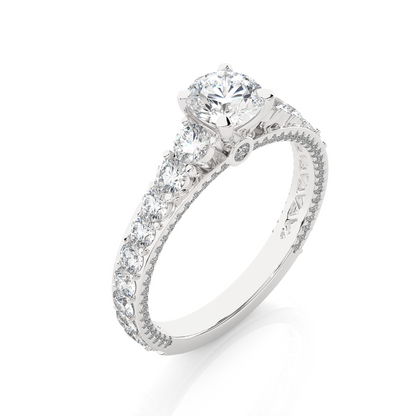 1.79 Ct Round Cut Lab Grown Diamond Fabulous 14K Accented Rings For Every Occasion,