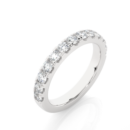 Elegant 14K Solid Gold Round Eternity Band With Sparkling Timeless Labgrown Diamond