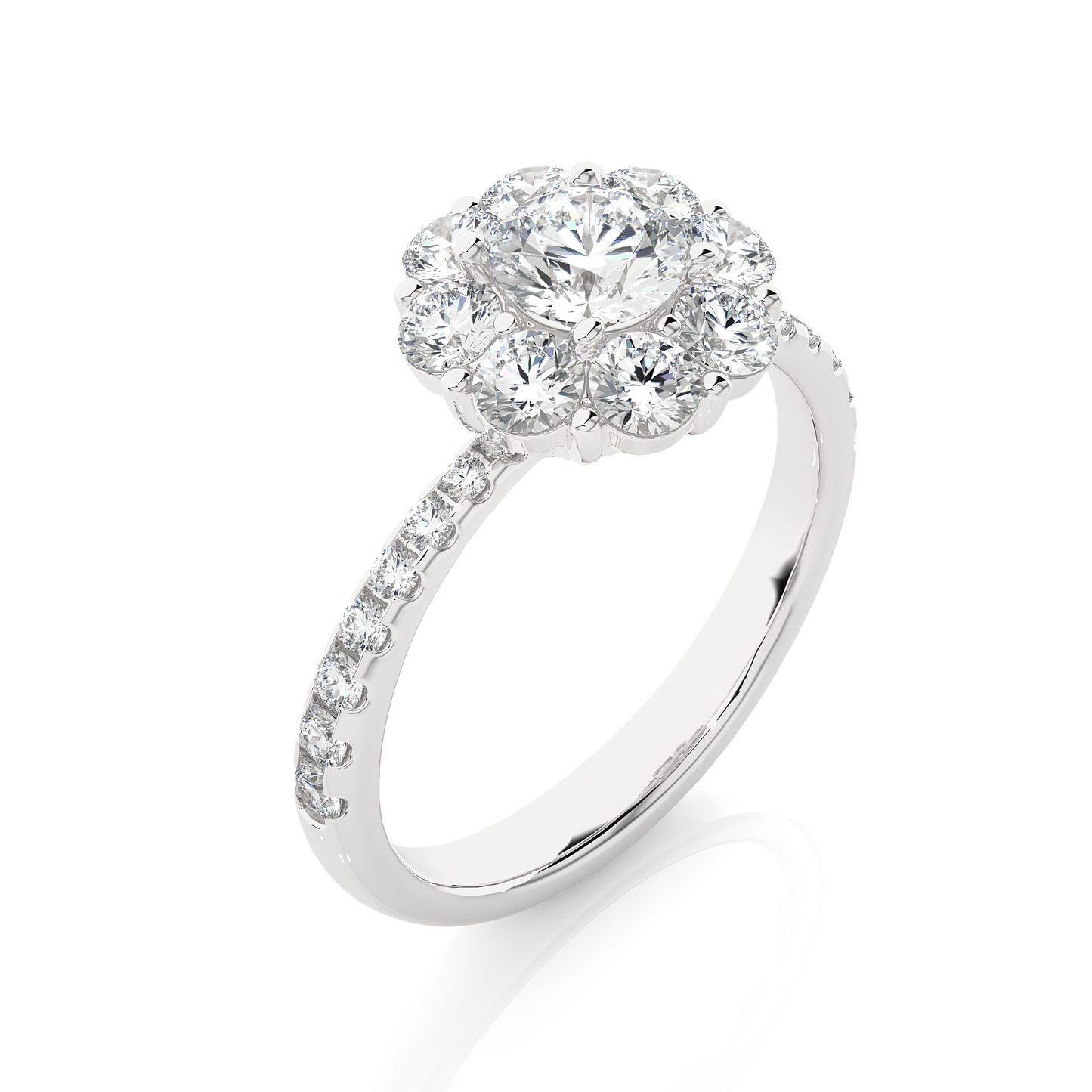 1.64 Carat Round Lab Grown Diamonds Timeless Accented Ring For Her,  Also  using daily wear