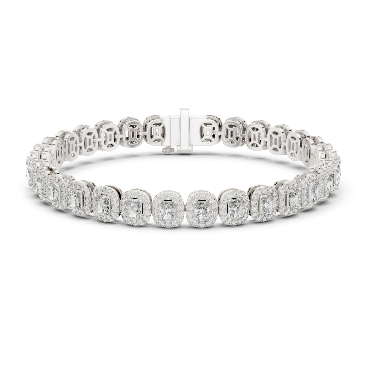 6.40CT Round and Radiant Cut Diamond Unique Prong Set Handcrafted Classic Wedding Wear Bracelet Gift For Women's