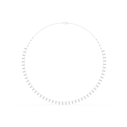 Pear & Round Shapes 5.80 Ct Lab Grown And Natural Diamond Vintage Daily Wear Diamond Necklace For Girl