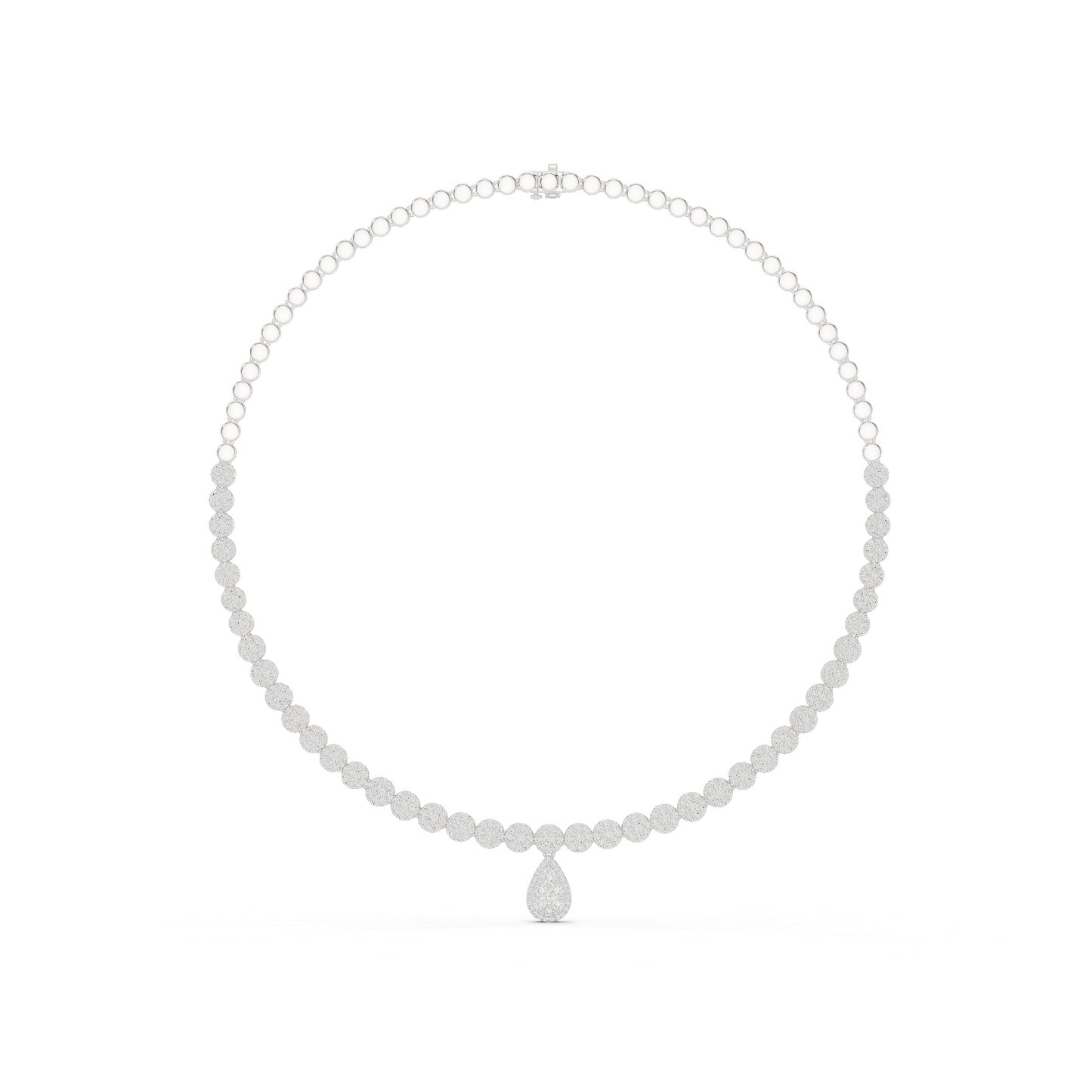 7.26 Ct Round Cut Lab grown & Natural Diamond 14k Solid Rose Gold  Wedding Wear Necklace for Her