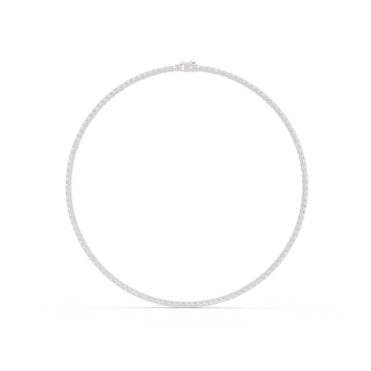 7.21 Ct Natural & Lab Grown Diamond Round Shape 10k Solid Gold Stunning Wadding Wear Diamond Necklace